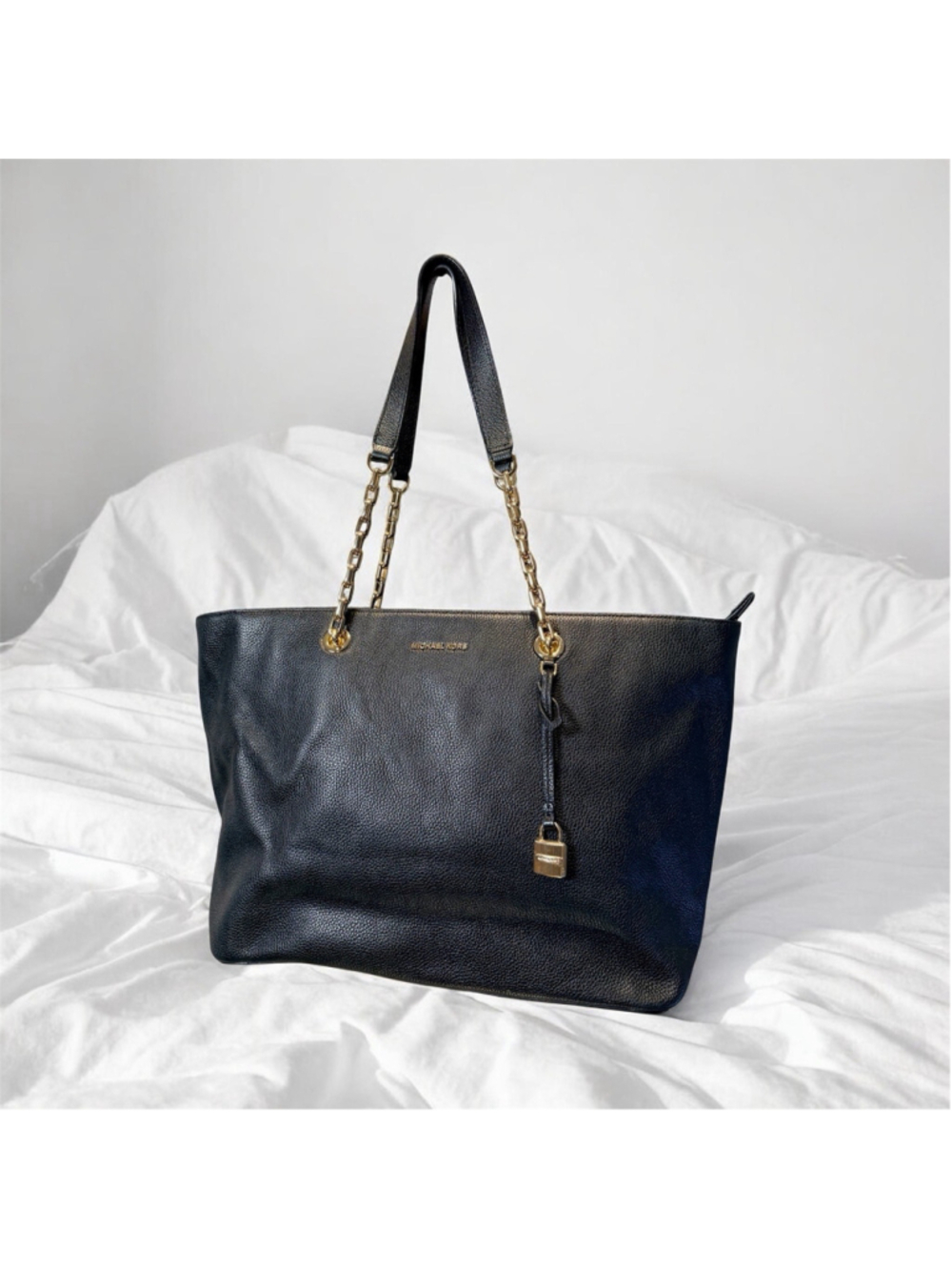 Michael Kors Studio Mercer Medium chain Top Zip Multi-Function Tote admiral